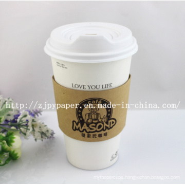 Single-Wall Paper Cup with Customized Lid and Sleeve-Swpc-64